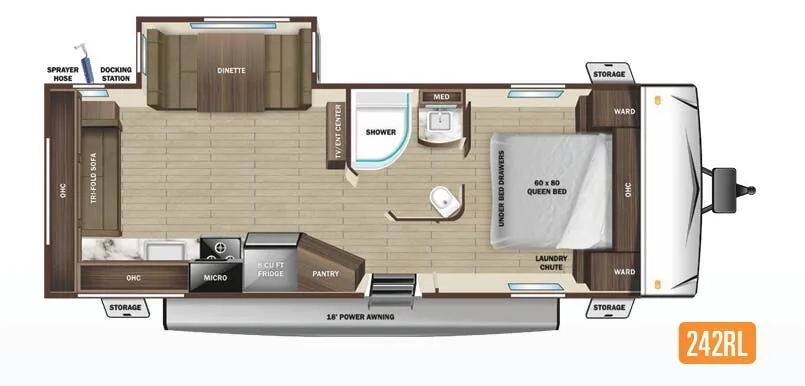 2022 Highland Ridge Mesa Ridge S-Lite 242RL - Floor plan
