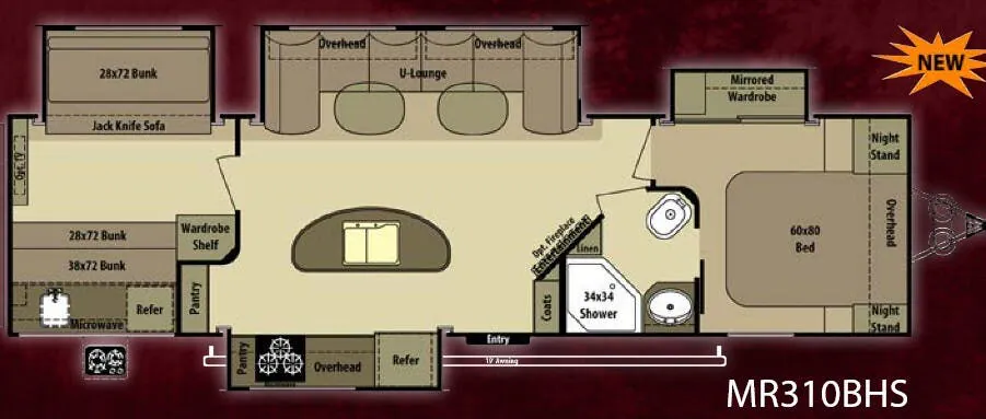 Highland Ridge Mesa Ridge MR310BHS floor plan