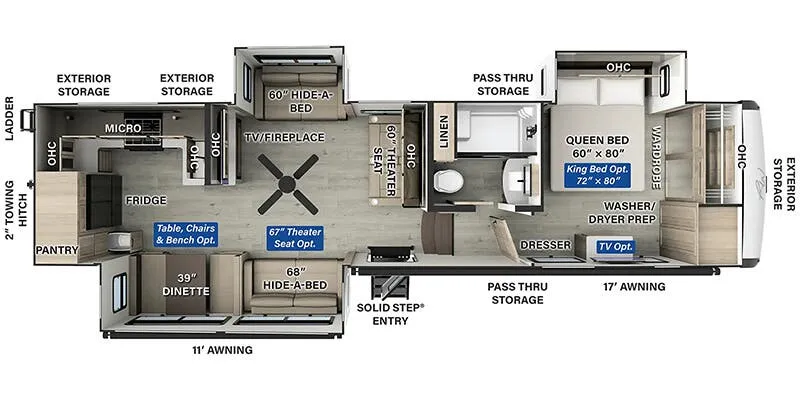 2025 Forest River Rockwood R371RK - Floor plan