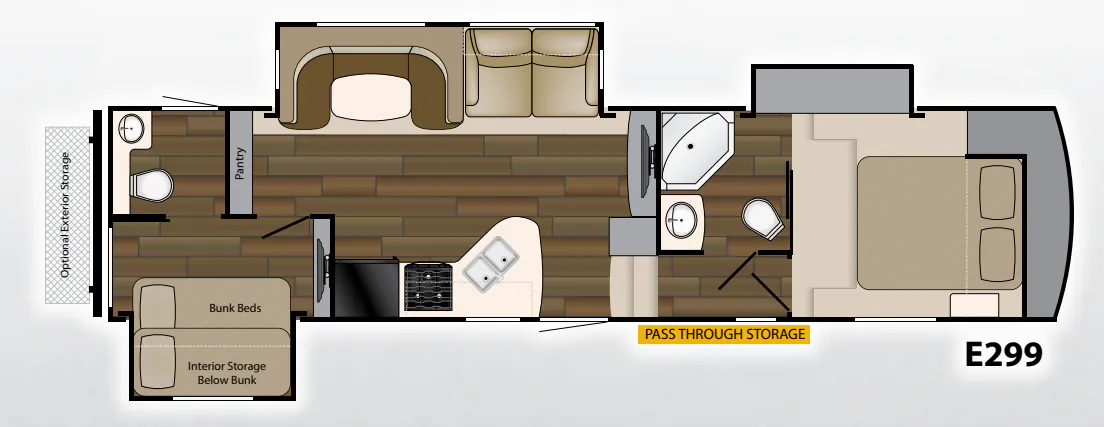 Heartland ElkRidge Xtreme Light E 299 floor plan