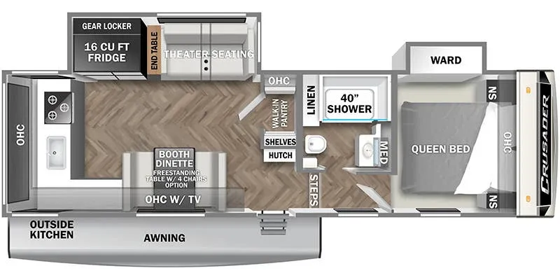 Prime Time Crusader 265MLE floor plan