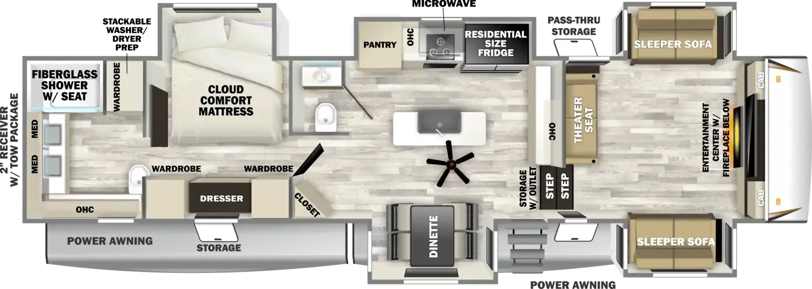 Forest River Sabre 37FLH floor plan