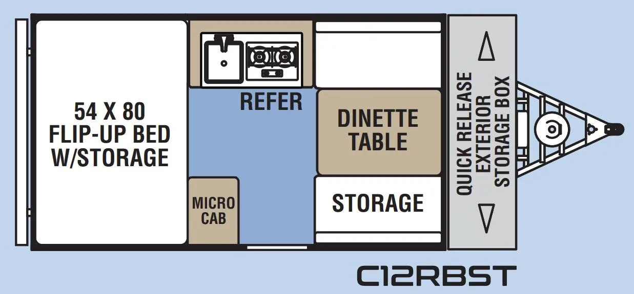 Coachmen Clipper Classic C12RBST floor plan