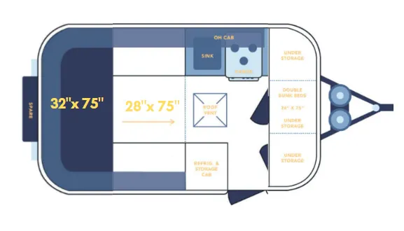 Casita Patriot STANDARD floor plan