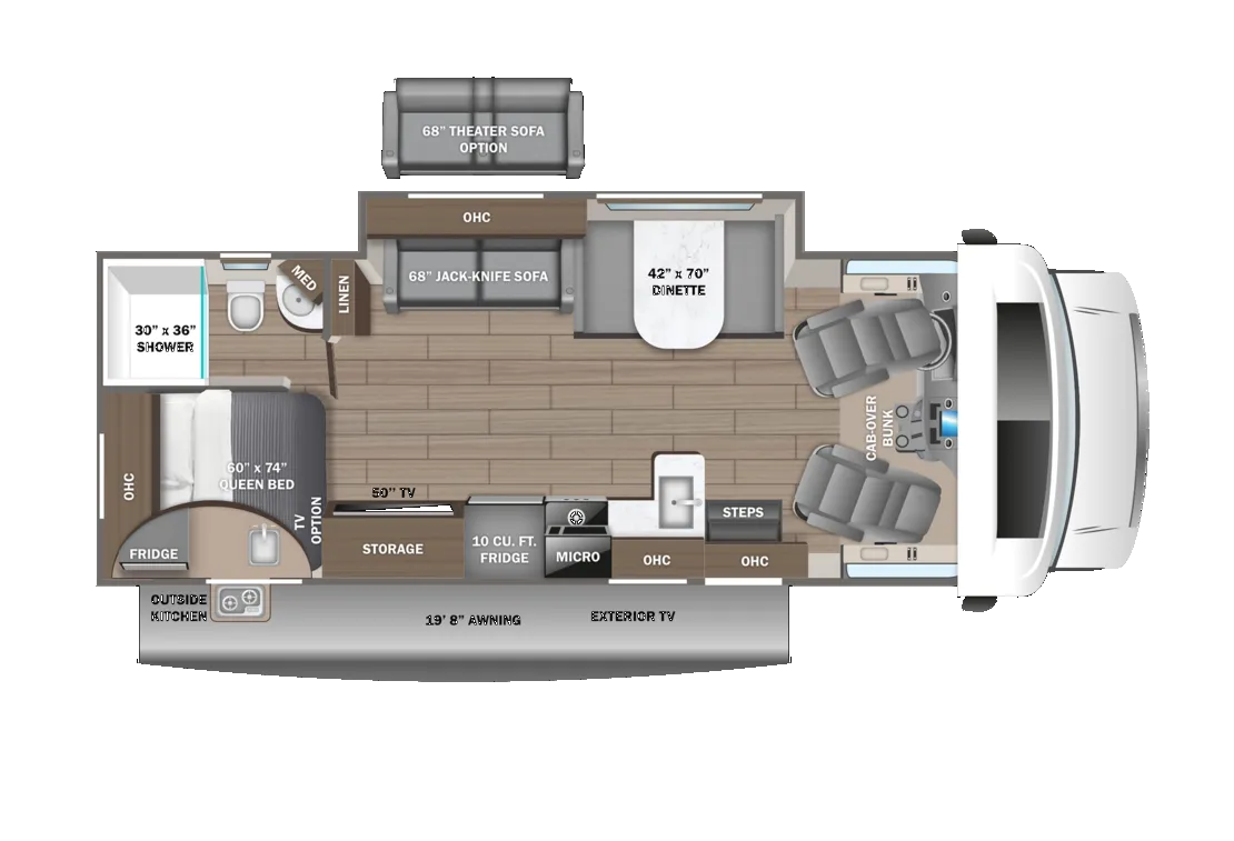 2026 Entegra Coach Odyssey 25R - Floor plan