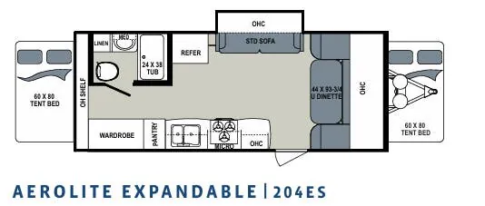 Dutchmen Aerolite 204ES floor plan