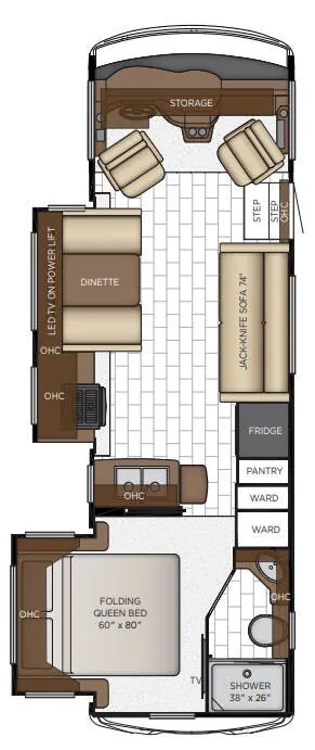 Newmar Bay Star Sport 2813 floor plan