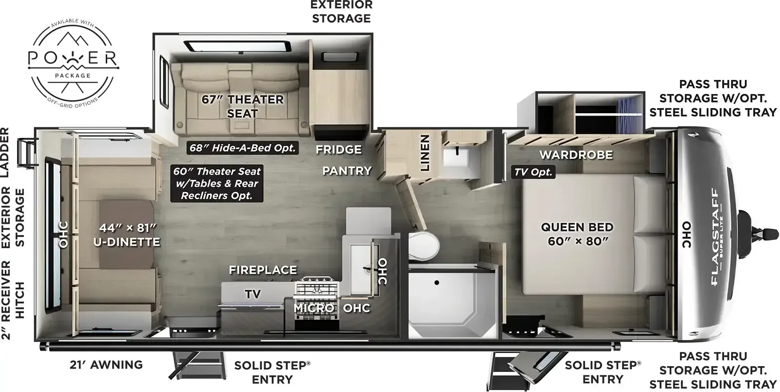 2026 Forest River Flagstaff Super Lite 26SRD - Floor plan