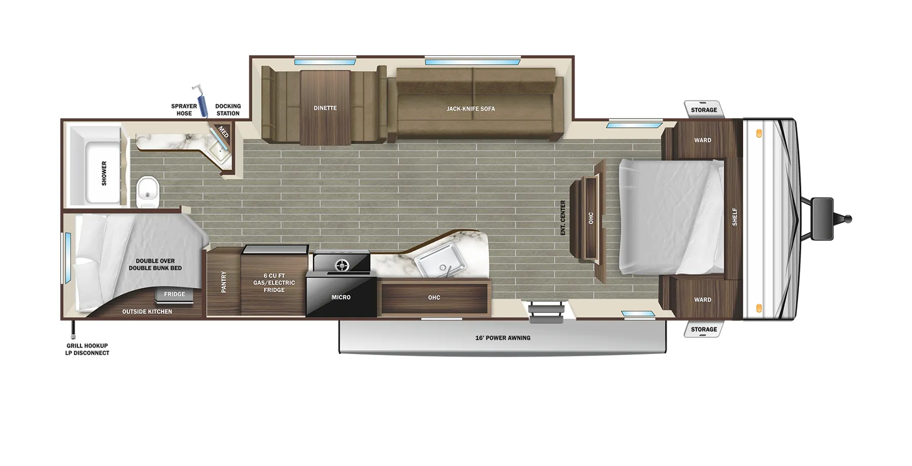 Starcraft Autumn Ridge 26BHS floor plan