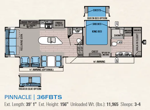 Jayco Pinnacle 36FBTS floor plan