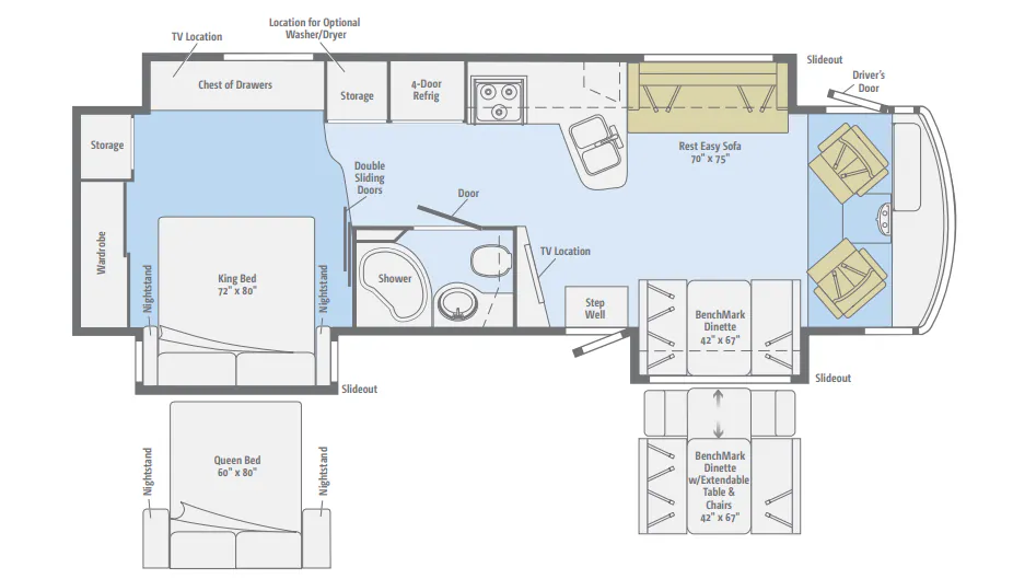 Winnebago Adventurer 35P floor plan