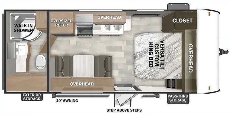 2025 Forest River RV Wildwood X-Lite 171RBXL floor plan