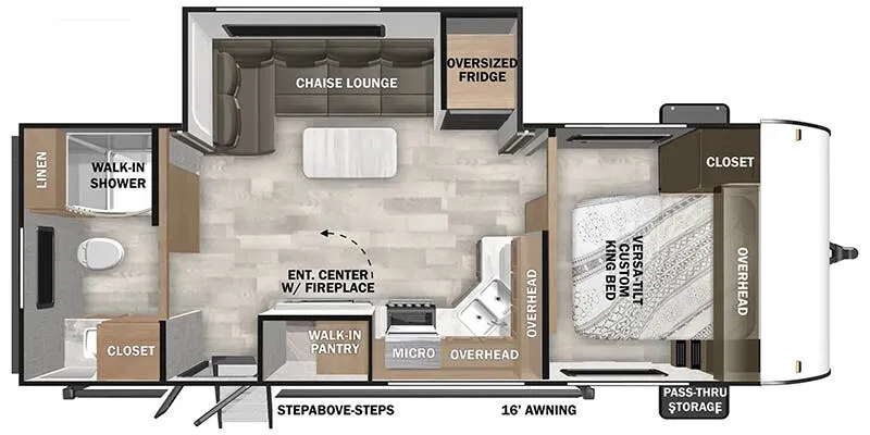 2025 Forest River Salem 22RBS floor plan