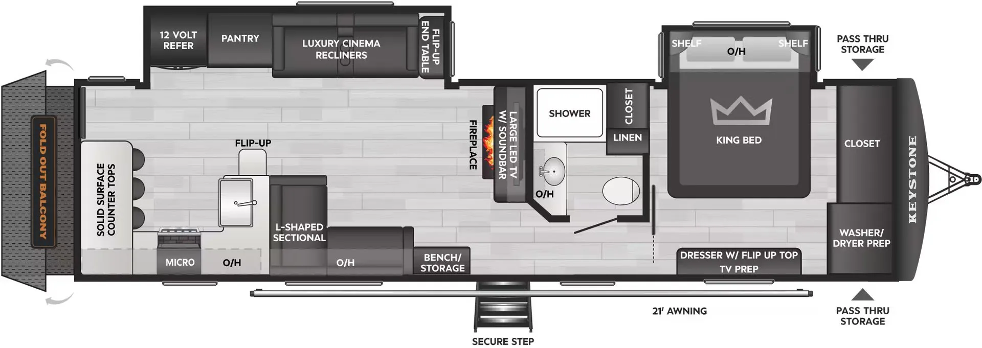 2026 Keystone Passport 3360BK - Floor plan