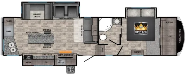 CrossRoads Volante 326RK floor plan