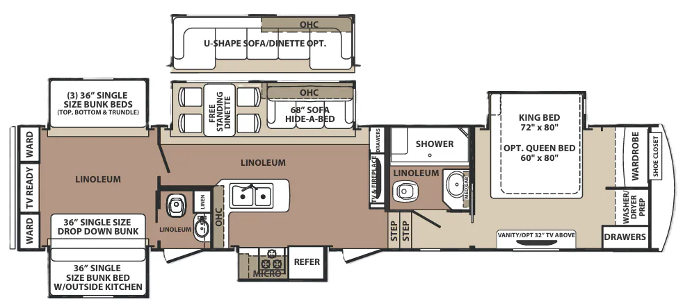 Forest River Blue Ridge 3715BH floor plan