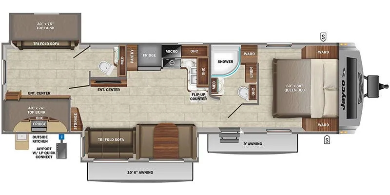 2022 Jayco White Hawk 32BH - Floor plan