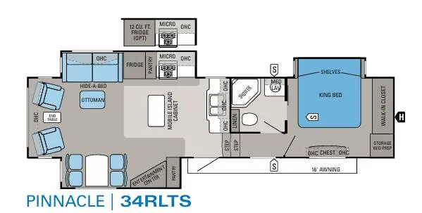 Jayco Pinnacle 34RLTS floor plan