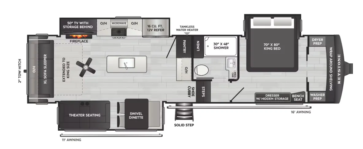 2027 Keystone Arcadia 3260RL - Floor plan