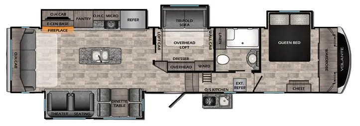 CrossRoads Volante 3801MD floor plan