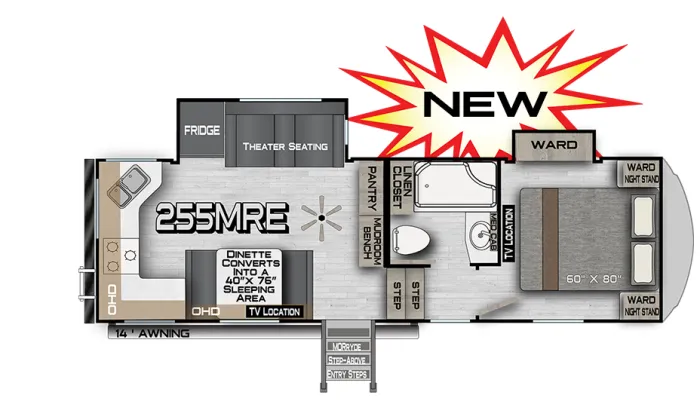 2026 Northwood Arctic Fox Rapid 255MRE - Floor plan