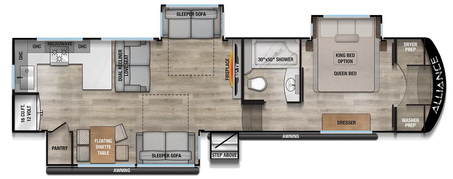 Alliance RV Avenue 35RKS floor plan