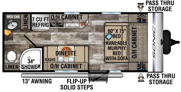 Venture RV Sonic SN190VRB floor plan