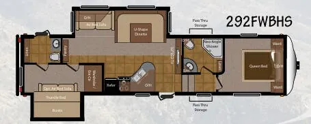 Keystone Sprinter Copper Canyon 292FWBHS floor plan