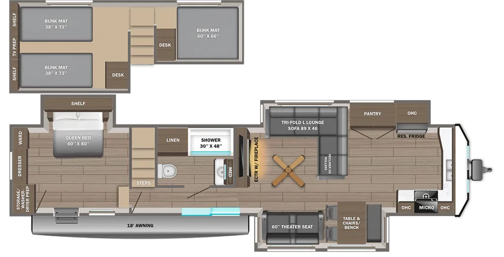 2027 Jayco Jay Flight Bungalow 404LOFT floor plan