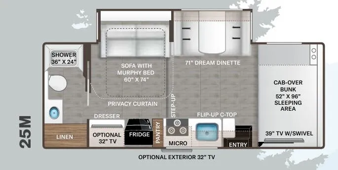 Thor Motor Coach Chateau 25M floor plan