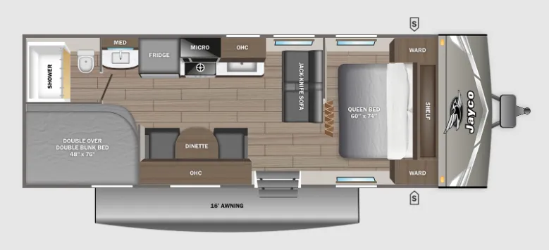 2025 Jayco JAYFLIGHT 260BHW floor plan
