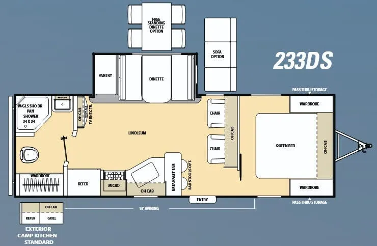 Coachmen Catalina 233DS floor plan