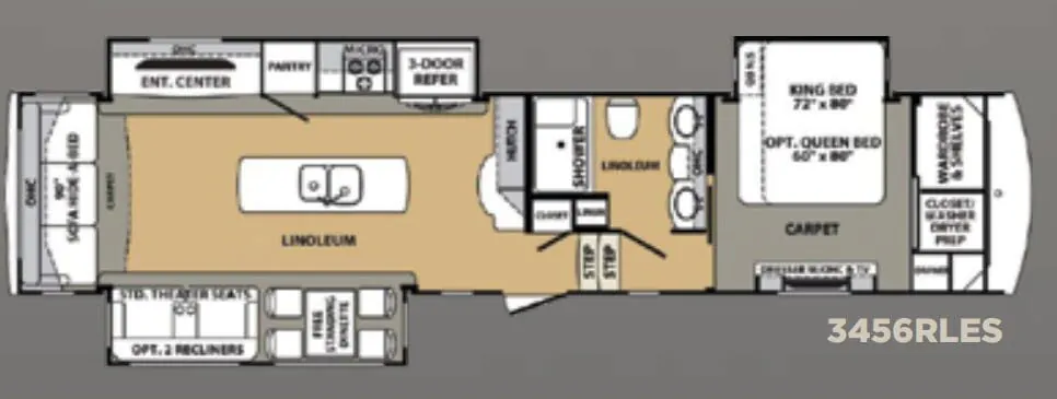 Forest River Cardinal Estate 3456RLES floor plan