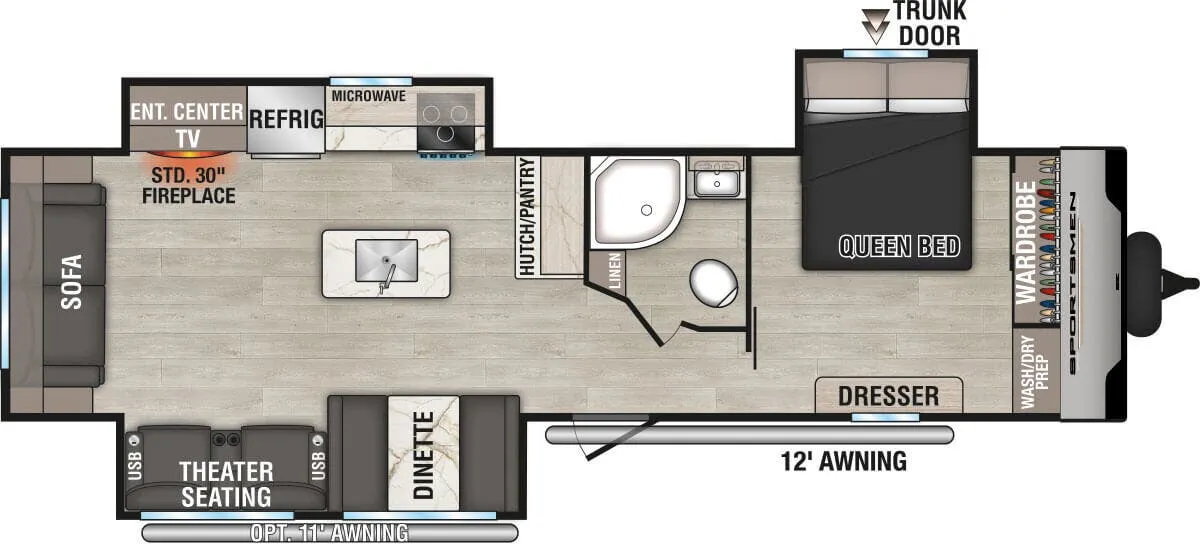 K-Z Sportsmen SE 303QBSE floor plan