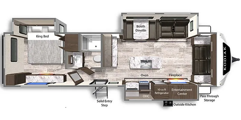 2023 Dutchmen Kodiak Ultimate 3371FLSL - Floor plan
