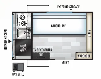 Forest River Rockwood Geo Pro G12SRK floor plan