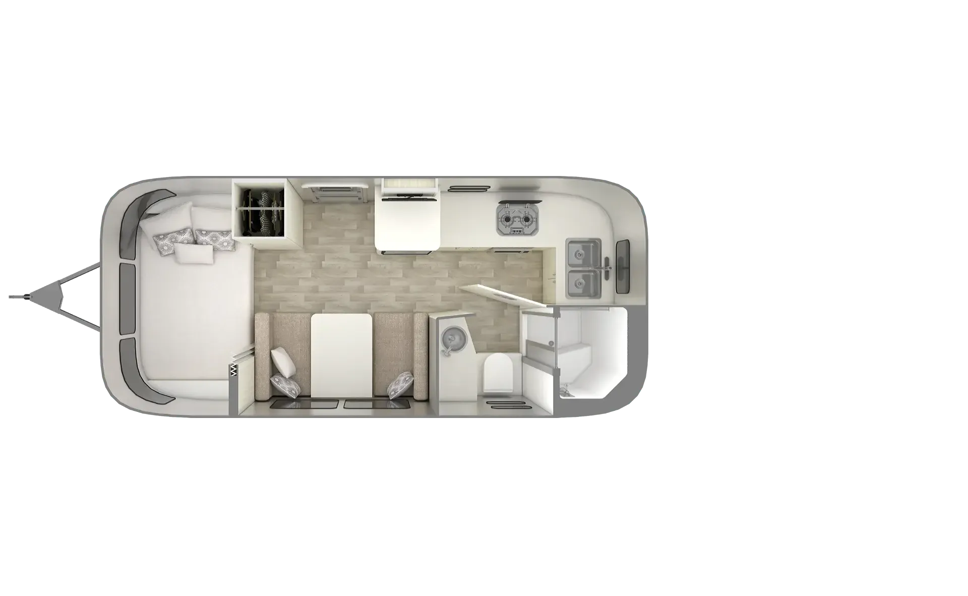 Airstream Bambi 20FB floor plan