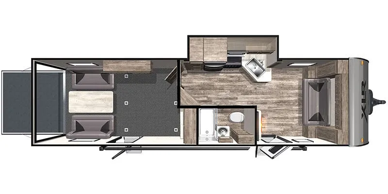 Forest River XLR Micro Boost 29LRLE floor plan