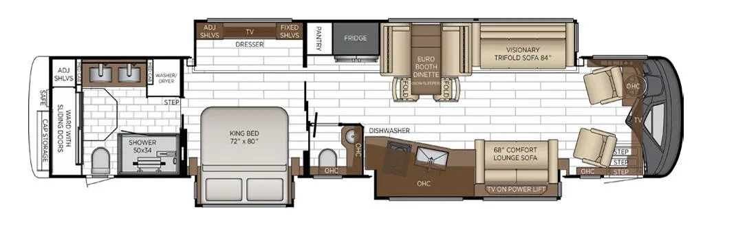 Newmar Kountry Aire 4531 floor plan
