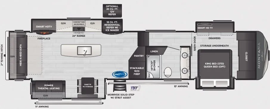 Keystone Montana 3781RL floor plan