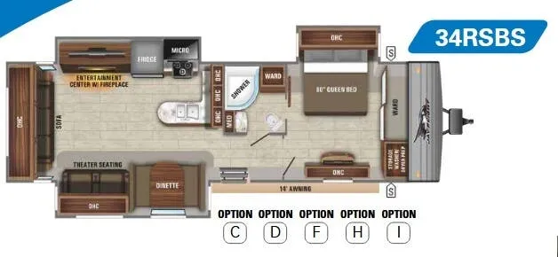 Jayco Jay Flight 34RSBS floor plan