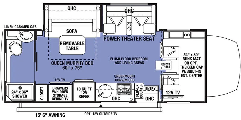 Forest River Sunseeker 2400T MBS floor plan