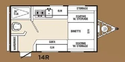 Forest River Viking 14R floor plan