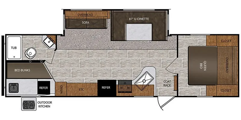 2018 Prime Time Avenger 27DBS - Floor plan