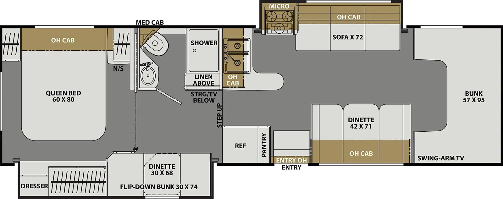 Coachmen Freelander 30BH - Ford 450 (DSO) floor plan