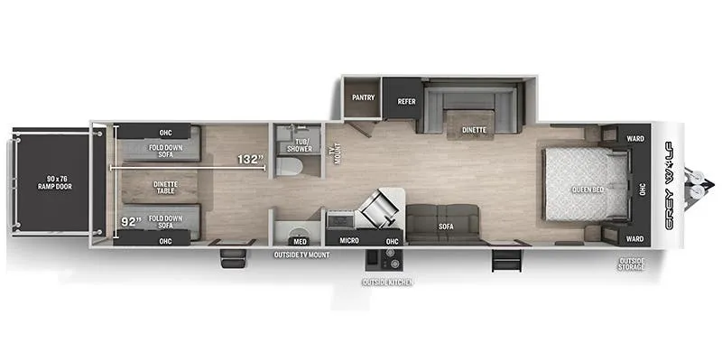 Forest River Cherokee Grey Wolf 29RRT floor plan