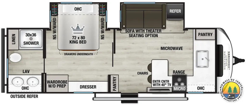 2026 Coachmen Northern Spirit 2565FK floor plan