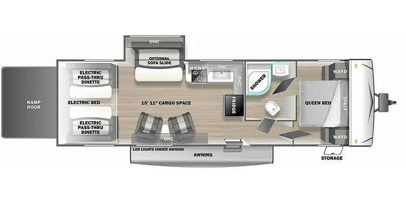2023 Forest River Stealth FQ2715G - Floor plan
