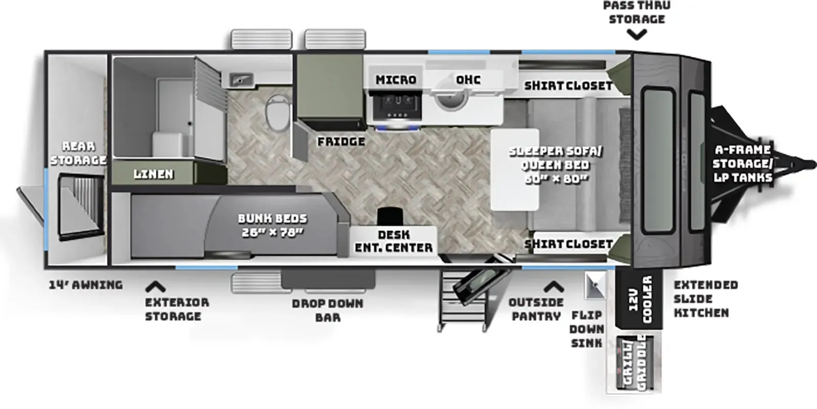 Palomino Pause 21.4 floor plan