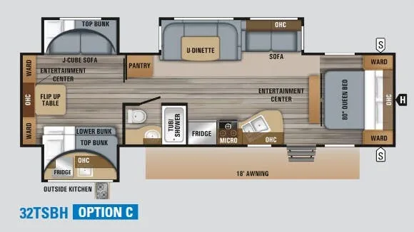 Jayco Jay Flight 32TSBH floor plan